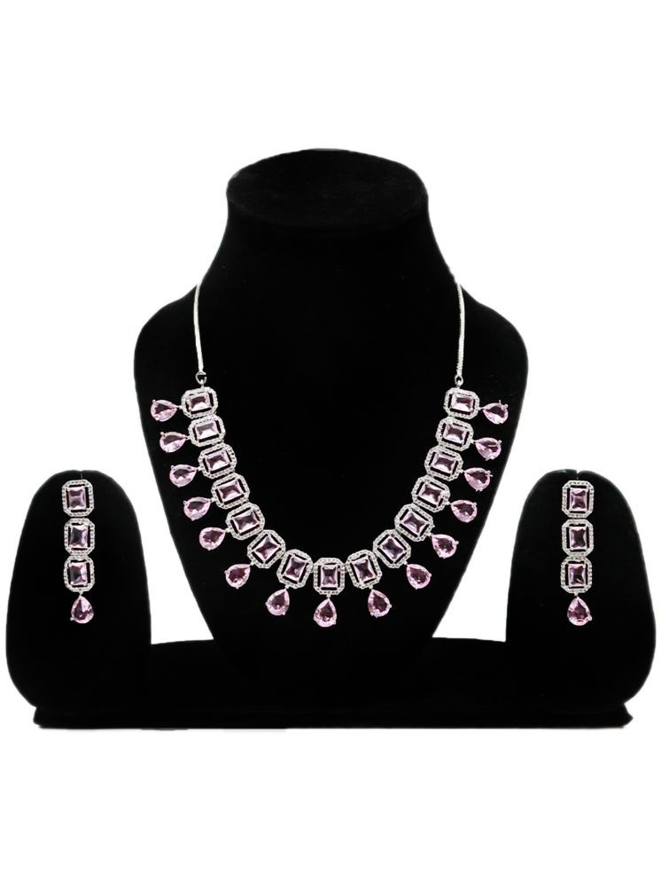     			Unicorn Pink Alloy Necklace Set ( Pack of 1 )