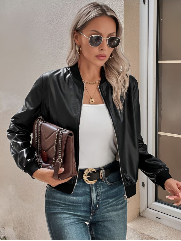     			curvy comfort - Leather Black Jackets