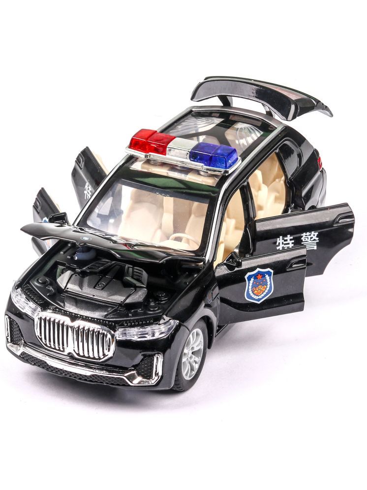     			Bluebell 1:32 BMW Police X5 SUV Model Car, Zinc Alloy Pull Back Toy car with Sound and Light for Kids Boy Girl Gift (Black-Colors as Per Stock)