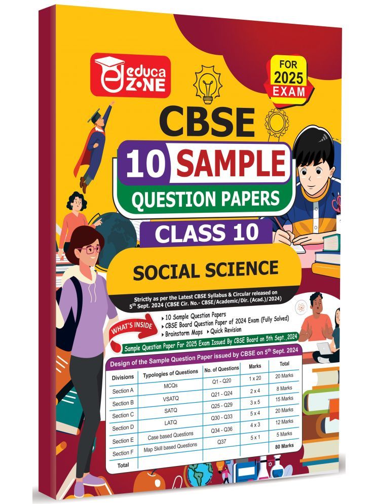     			CBSE 10 Sample Question Papers Class 10 Social Science Book (For Board Exam 2025)