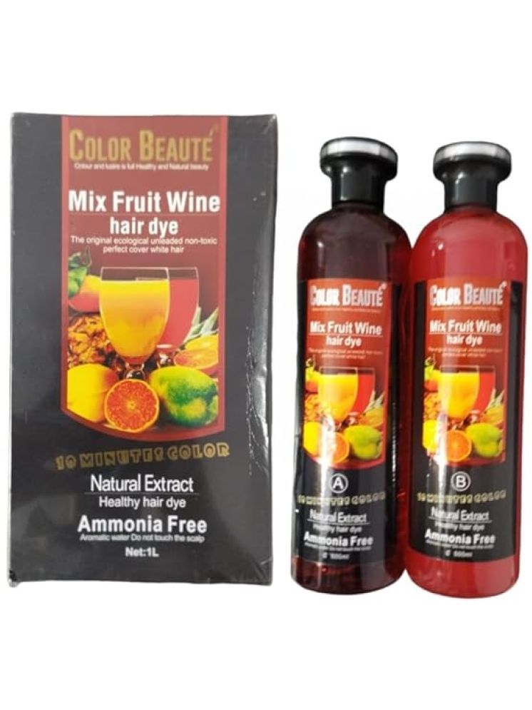     			Color Beaute Mix Fruit Wine Natural Temporary Hair Color 1000 mL Black