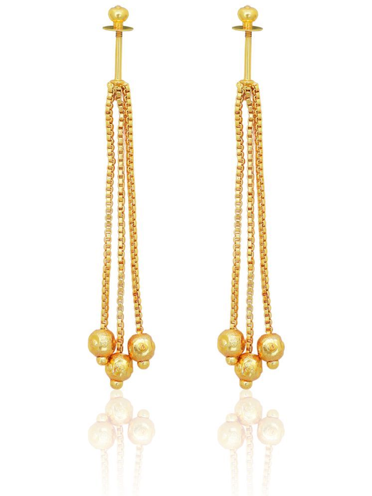     			Drashti Collection Golden Danglers Earrings ( Pack of 1 )