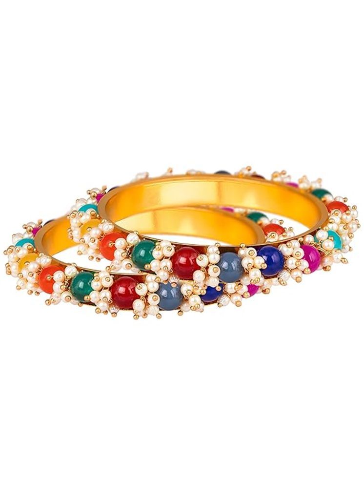     			JFL - Jewellery For Less Multicolor Bangle ( Pack of 2 )