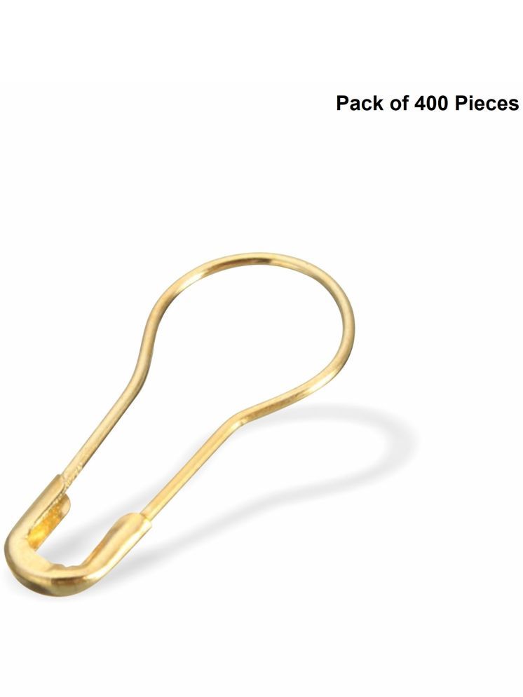     			Jyoti 33903 Safety Pins - Strong Nickel Plated Steel, Rust Resistant, Heavy Duty Variety Pack, Perfect for Clothes, Crafts, Sewing, Pinning, Pear Shaped (400 Pins Golden Finish in a Pouch)