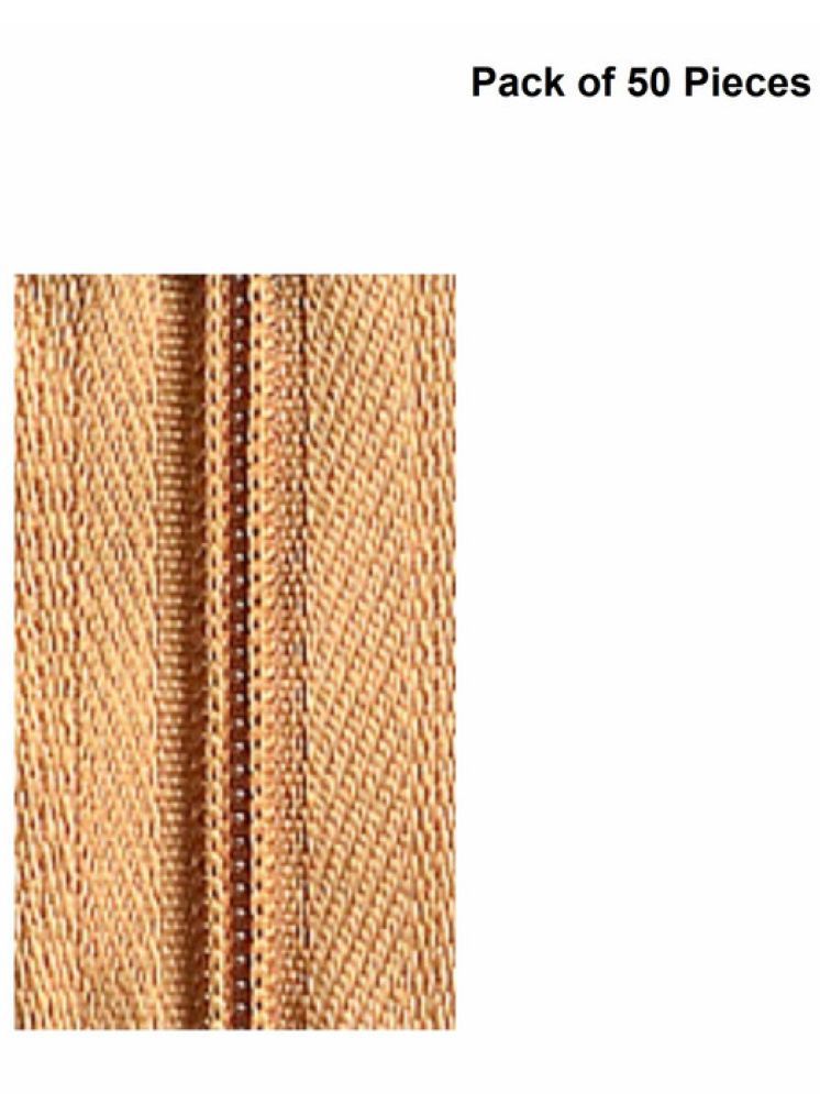     			Jyoti Zipper - CFC Size 3 - Color 4 (50 Zips of 8 Inches) Open-Ended, Ideal for Tailoring, Crafts, Fashion, Dressmaking | Zips Used in Stitching, Sewing, Pants, Bags - Pack of 50 Pieces