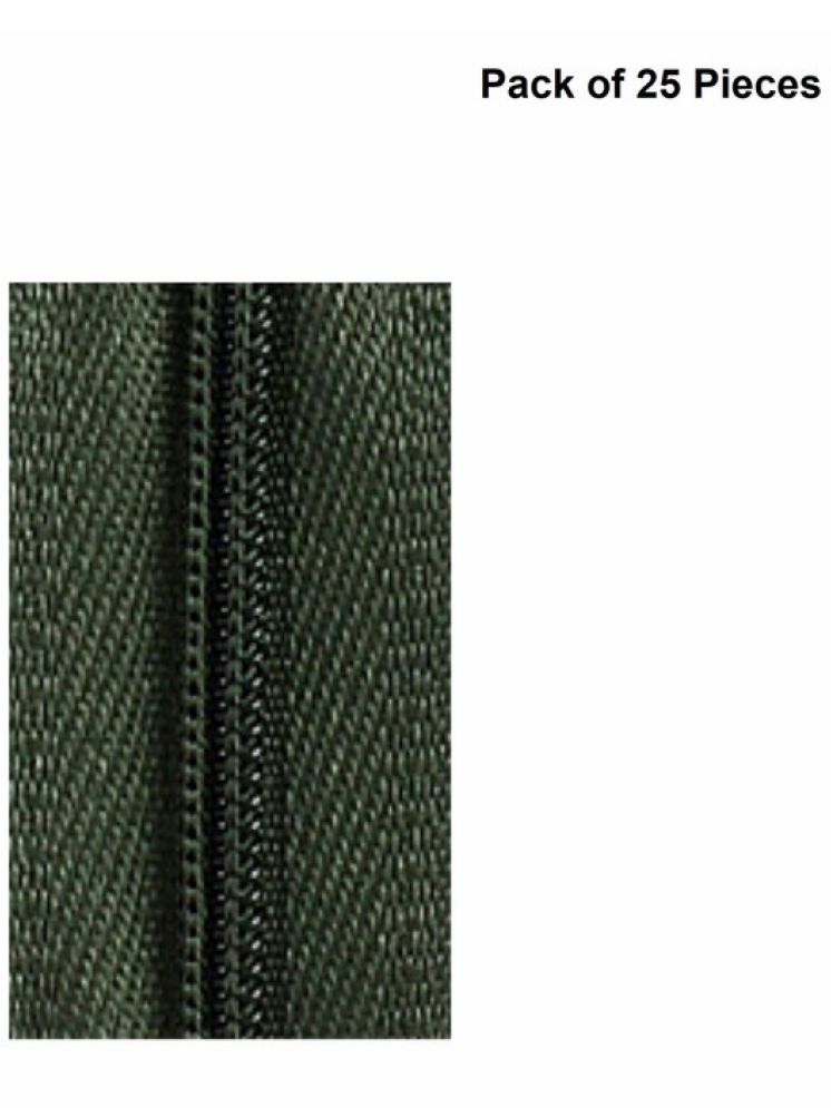     			Jyoti Zipper - CFC Size 3 - Color 19 (25 Zips of 8 Inches) Open-Ended, Ideal for Tailoring, Crafts, Fashion, Dressmaking | Zips Used in Stitching, Sewing, Pants, Bags - Pack of 25 Pieces