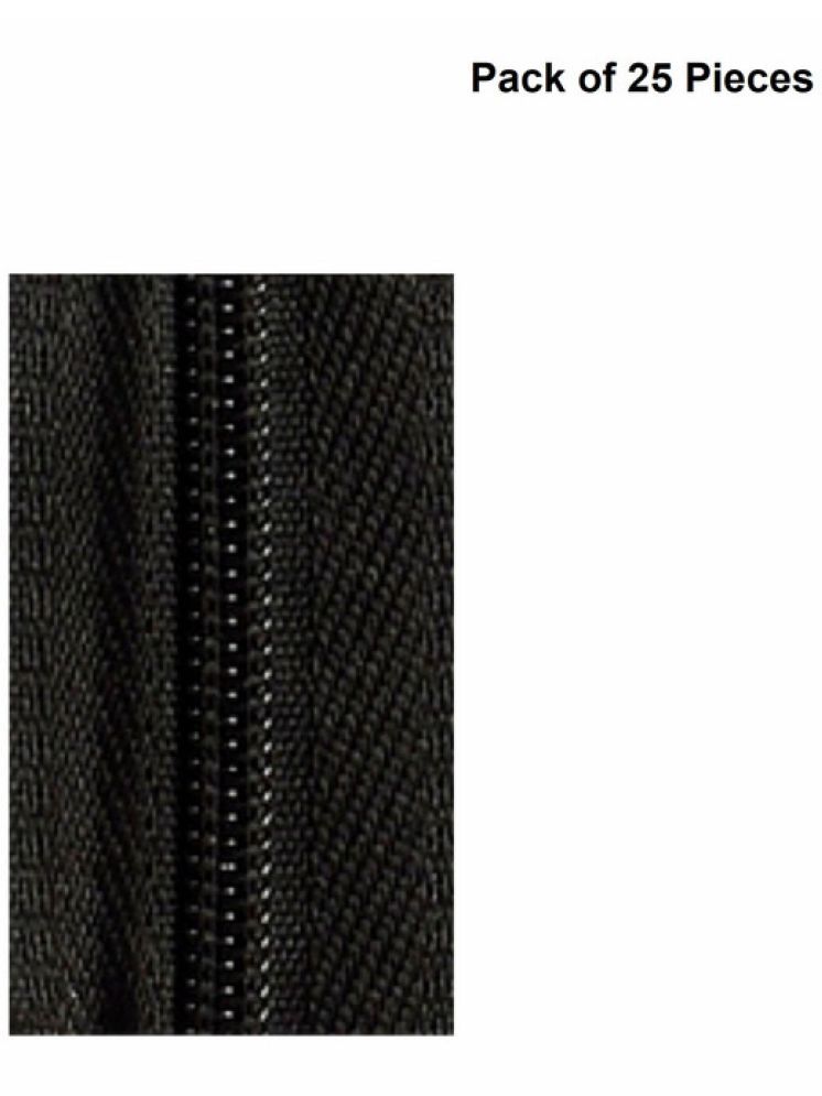     			Jyoti Zipper - CFC Size 3 - Color 1 (25 Zips of 8 Inches) Open-Ended, Ideal for Tailoring, Crafts, Fashion, Dressmaking | Zips Used in Stitching, Sewing, Pants, Bags - Pack of 25 Pieces