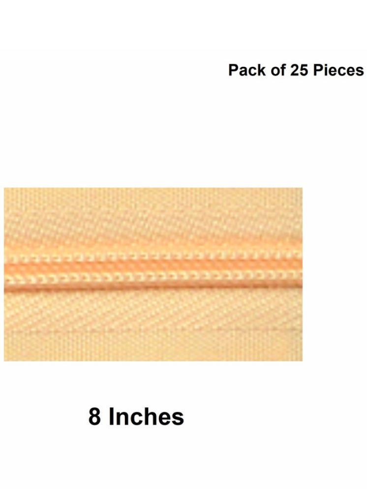     			Jyoti Zipper - Concealed Size 3 - Color 5 (25 Zips of 8 Inches) Open-Ended, Ideal for Tailoring, Crafts, Fashion, Dressmaking | Zips Used in Stitching, Sewing, Pants, Bags - Pack of 25 Pieces