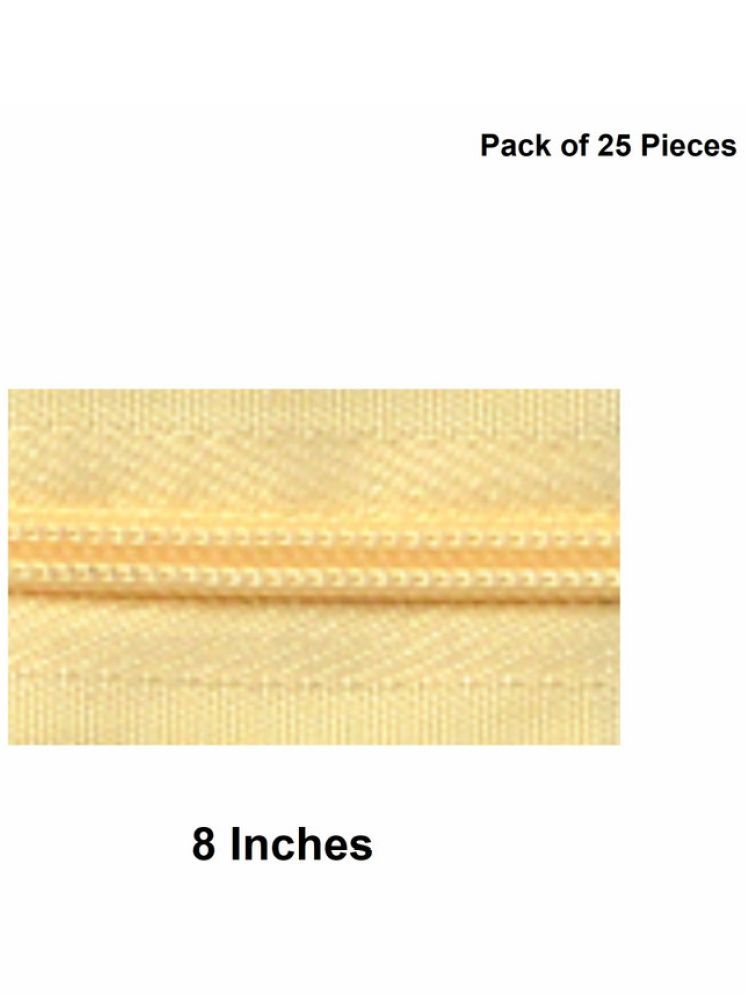     			Jyoti Zipper - Concealed Size 3 - Color 4 (25 Zips of 8 Inches) Open-Ended, Ideal for Tailoring, Crafts, Fashion, Dressmaking | Zips Used in Stitching, Sewing, Pants, Bags - Pack of 25 Pieces