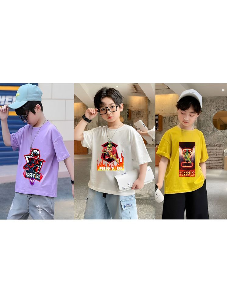     			Kintu Parantu Pack of 3 Polyester T-Shirt For Boys ( Multicolor4 )