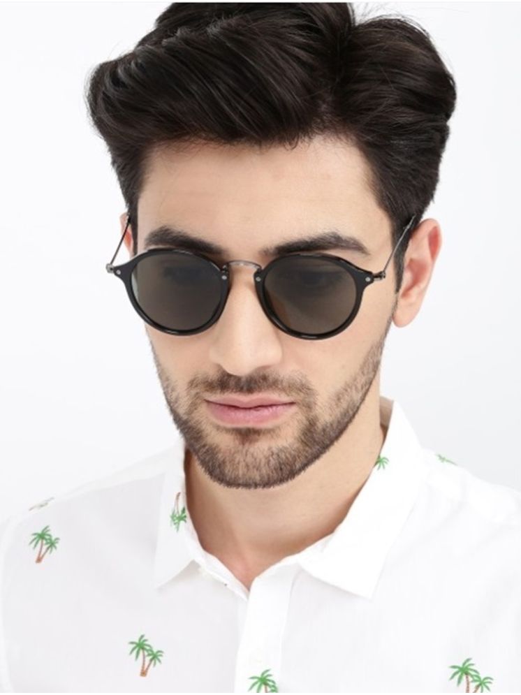     			Sunnies Gold Oval Sunglasses ( Pack of 1 )