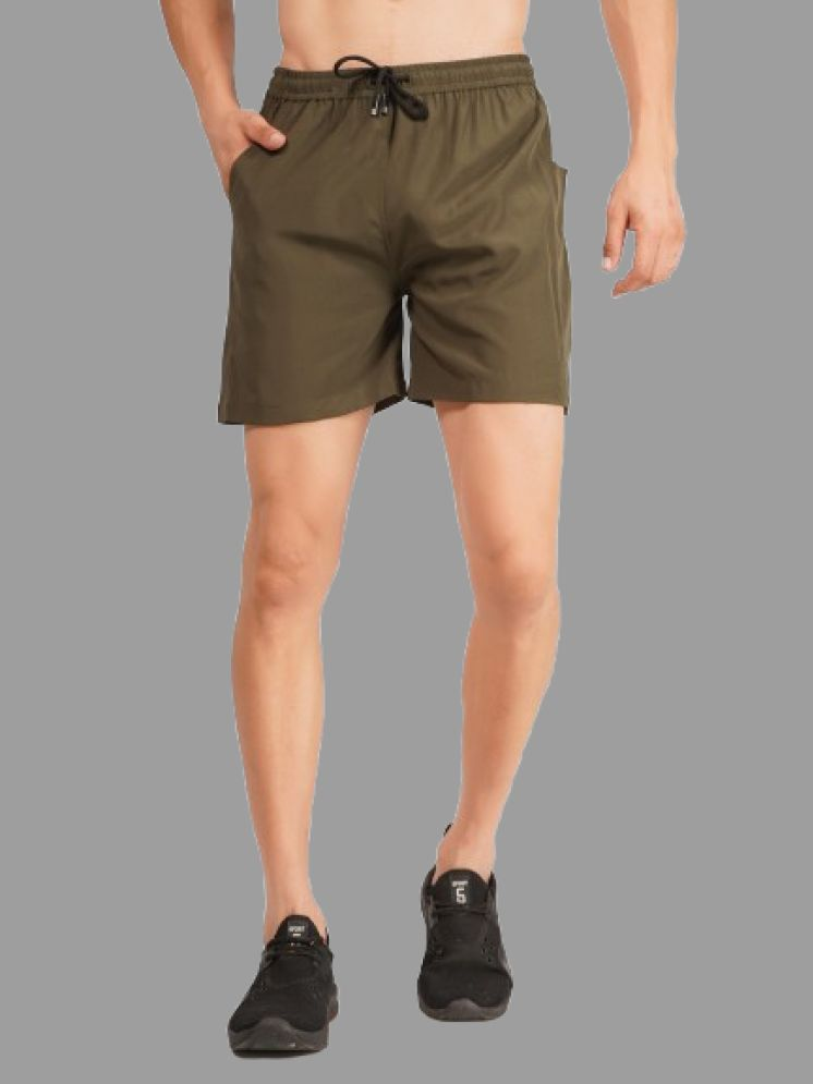     			CALTUS FASHION Green Cotton Men's Running Shorts ( Pack of 1 )