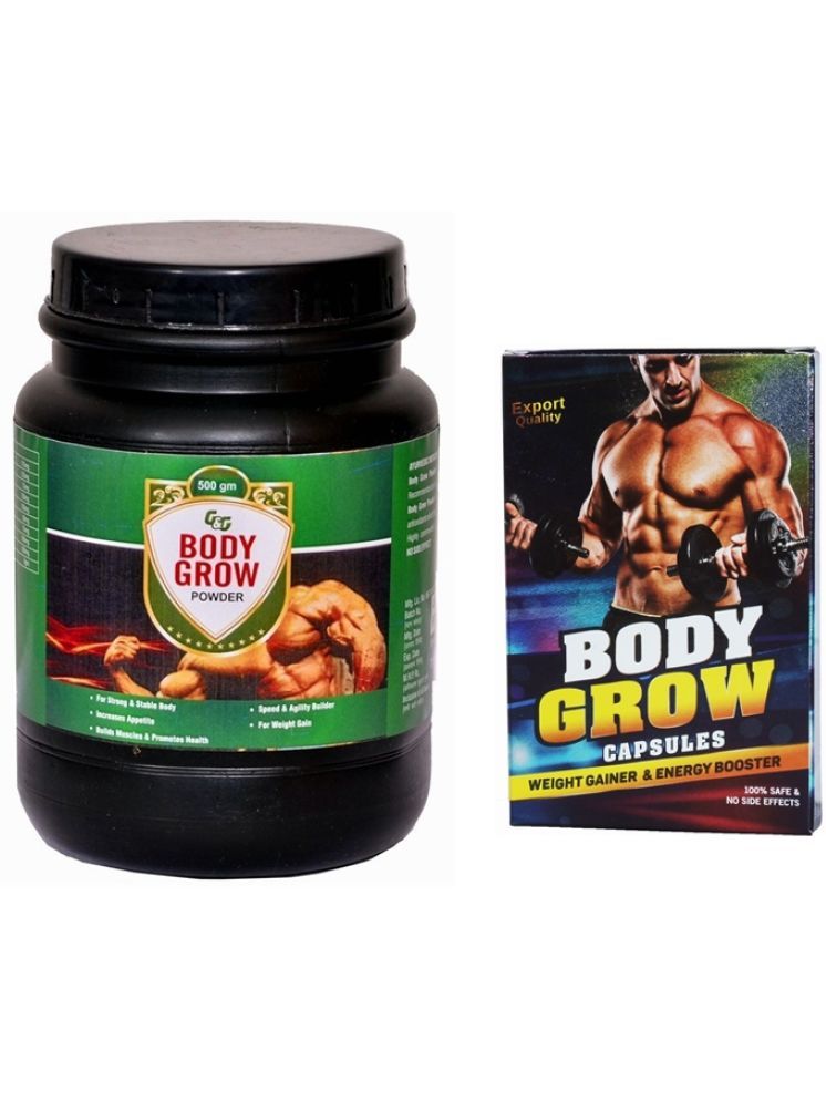     			G & G Pharmacy Body Grow Powder 500gm & Dr Chopra Body Grow Capsule 10 no.s Unflavoured