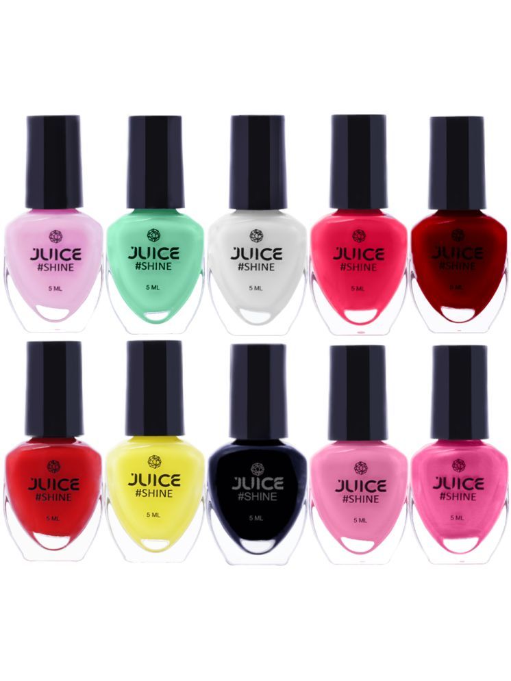     			Juice Red Glossy Nail Polish 50 ( Pack of 10 )