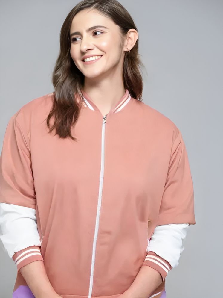     			PPTHEFASHIONHUB - Polyester Peach Bomber Jackets