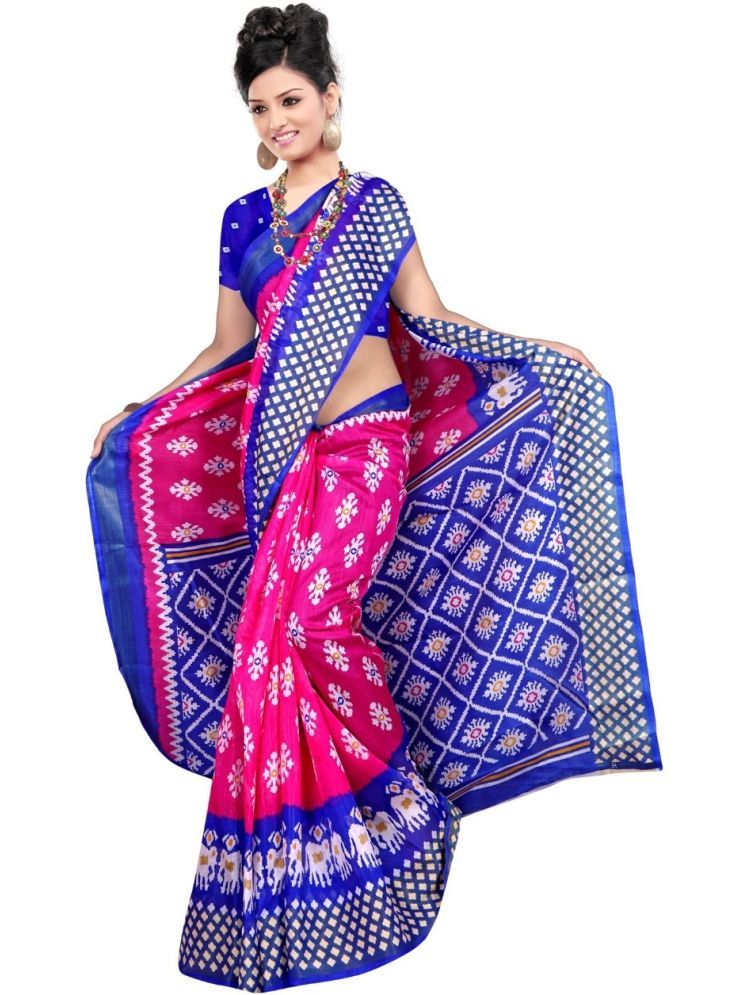     			Samai Cotton Silk Printed Saree With Blouse Piece - Multicolor1 ( Pack of 1 )