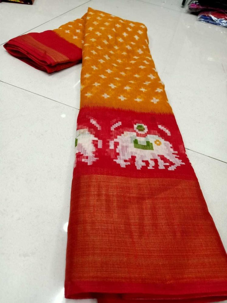     			Samai Cotton Silk Printed Saree With Blouse Piece - Multicolor9 ( Pack of 1 )