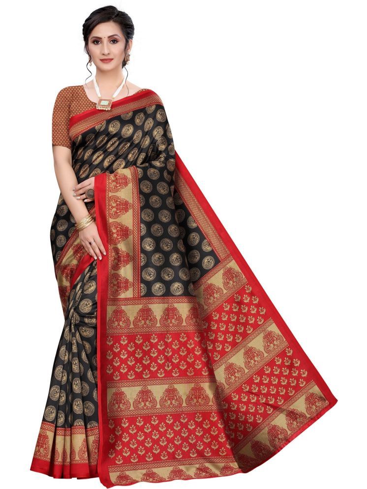     			Samai Cotton Silk Printed Saree With Blouse Piece - Multicolor ( Pack of 1 )