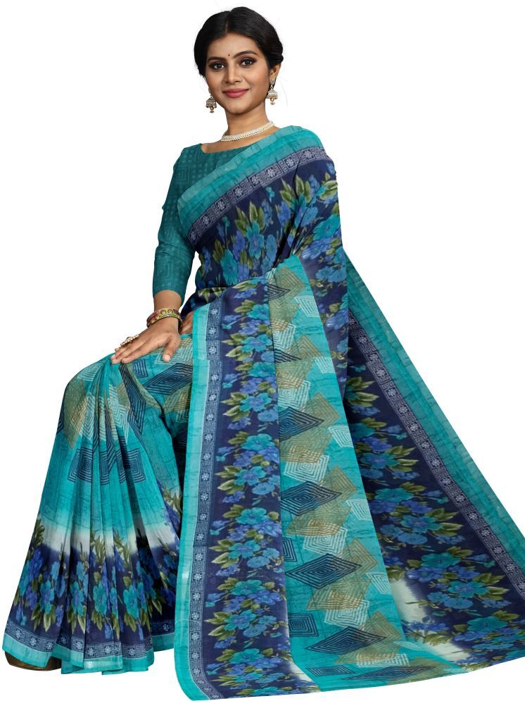     			Samai Georgette Printed Saree With Blouse Piece - Multicolor2 ( Pack of 1 )