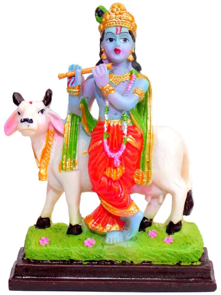     			WINSOME COLLECTION Marble Dusk Lord Krishna Idol ( 13 cm )