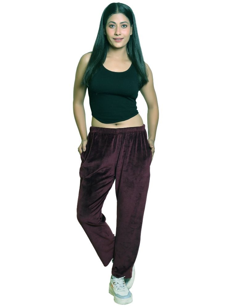     			Whyme Fashion Burgundy Cotton Women's Yoga,Gym Trackpants ( Pack of 1 )