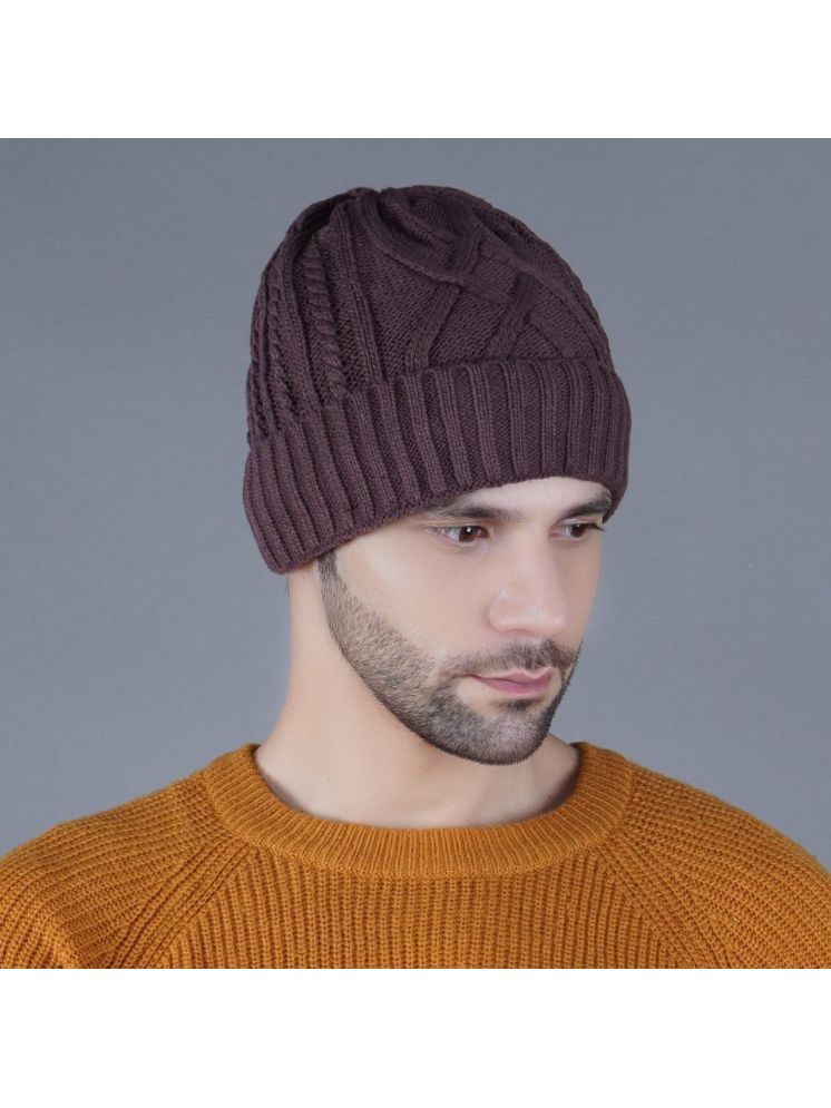     			valdez Brown Woollen Men's Cap ( Pack of 1 )