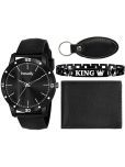 howdy Black Leather Analog Men's Watch