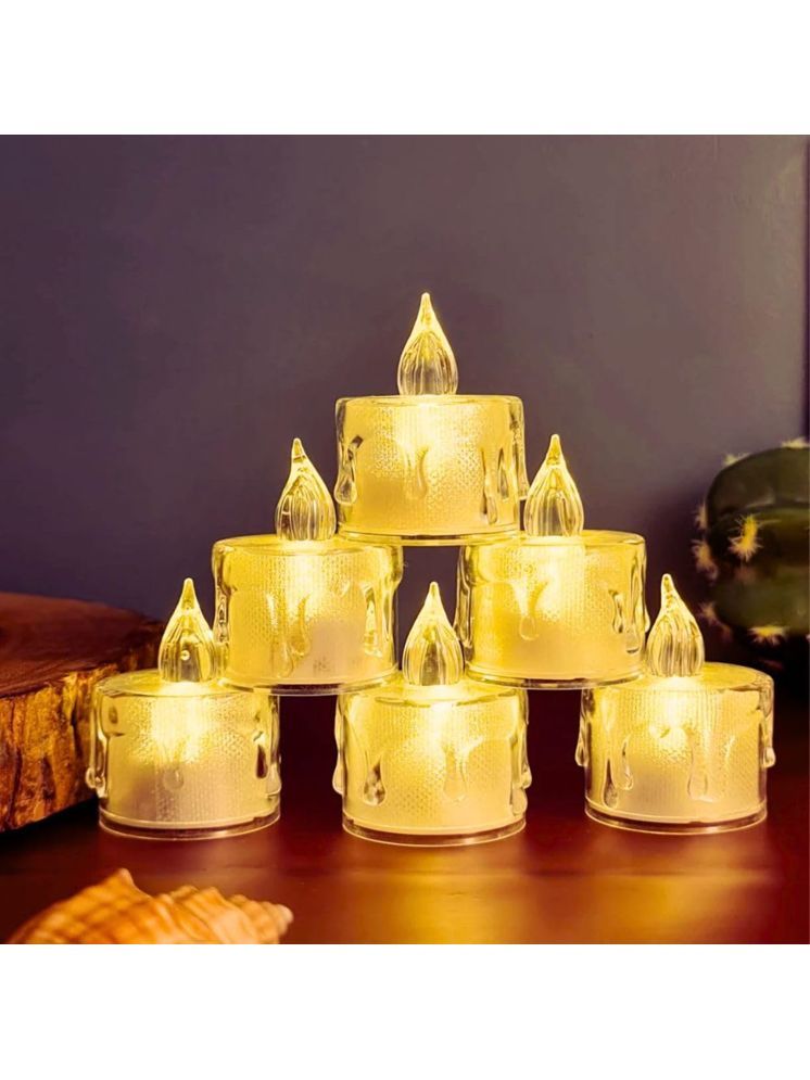     			ATIPRIYA Yellow LED Tea Light Candle 5 cm ( Pack of 8 )