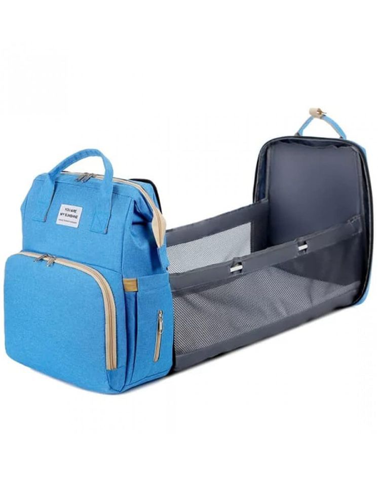     			IndiRocks Blue Polyester Diaper Bag ( 40X30X20 cm