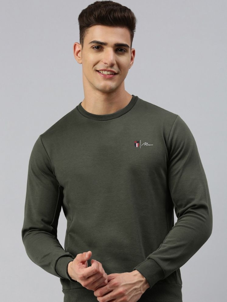     			MXN Fleece Round Neck Men's Sweatshirt - Grey Melange ( Pack of 1 )