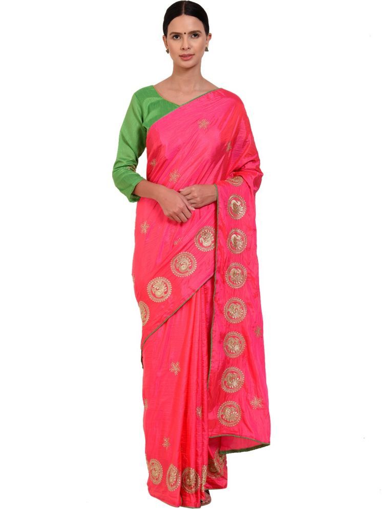     			Samai Cotton Silk Solid Saree With Blouse Piece - Multicolor8 ( Pack of 1 )