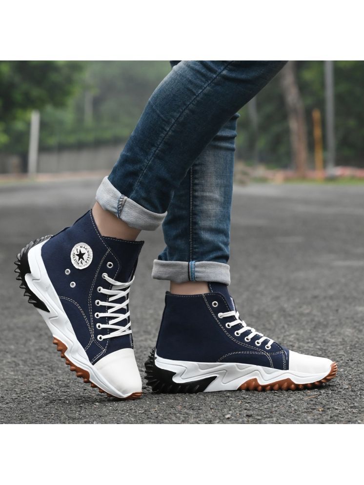     			Brainer Navy Men's High Tops Shoes