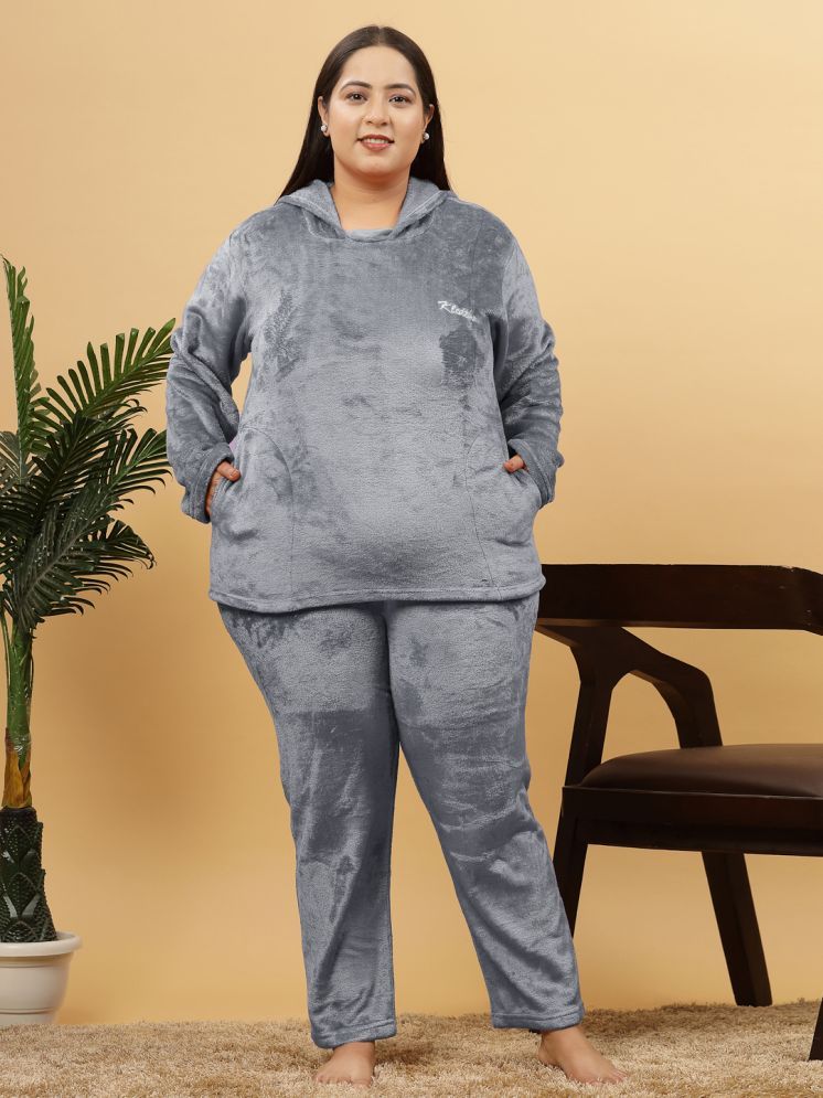     			Klotthe Grey Woollen Women's Nightwear Nightsuit Sets ( Pack of 1 )