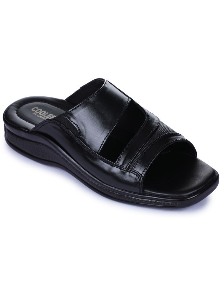     			Liberty Black Men's Leather Slipper