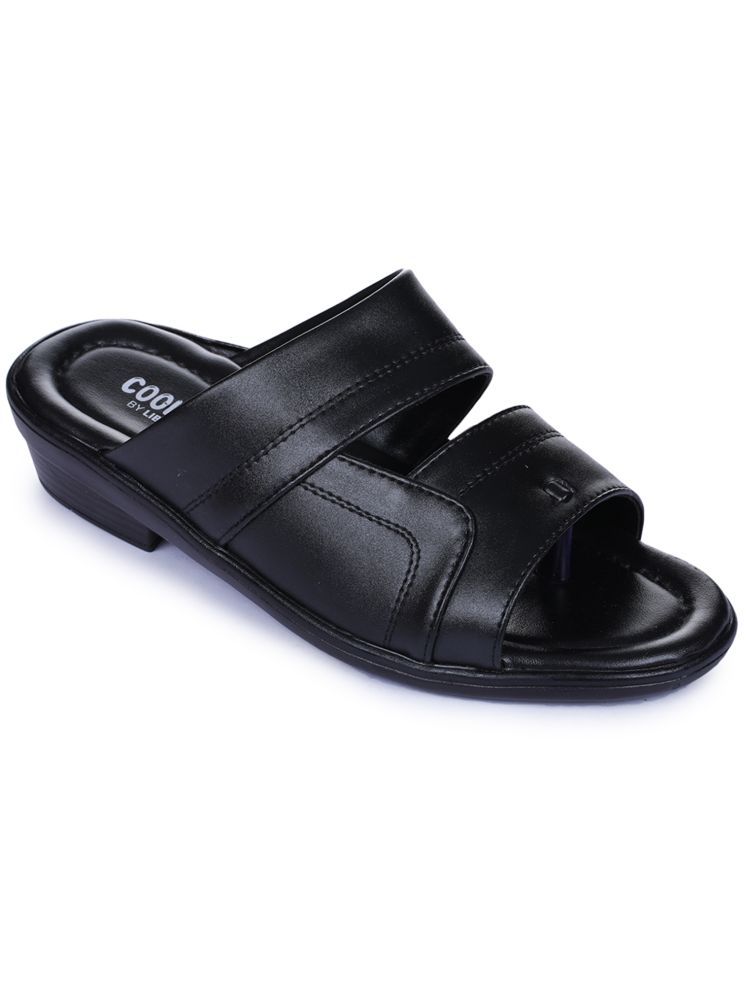     			Liberty Black Men's Leather Slipper