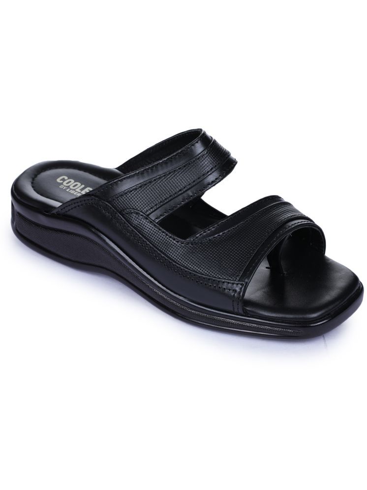     			Liberty Black Men's Leather Slipper