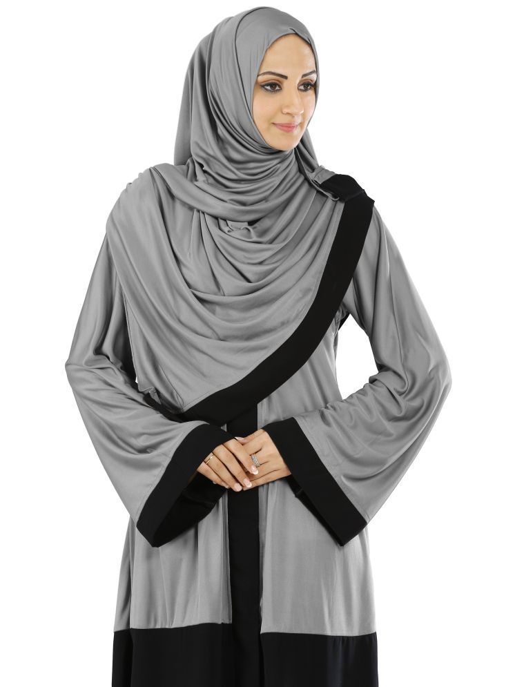     			Mehar Beige Polycotton Stitched Burqas with Hijab -