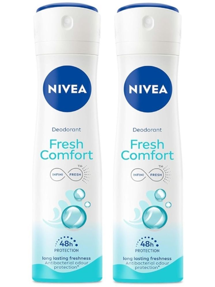     			Nivea Fresh Comfort Deodorant ,150 ml each Deodorant Spray for Men,Women,Unisex 300 ml ( Pack of 2 )