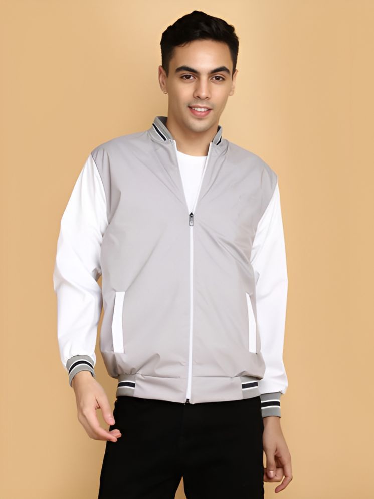     			PLUS PARADISE Polyester Men's Windcheater Jacket - Grey ( Pack of 1 )