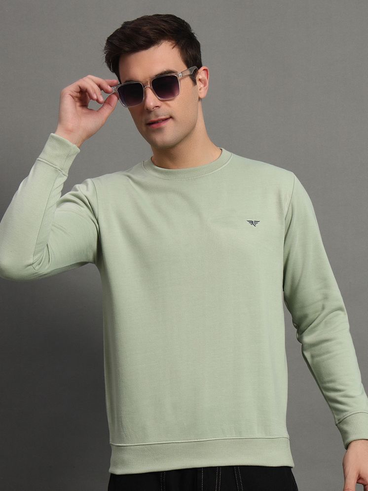     			Riss Cotton Blend Round Neck Men's Sweatshirt - Sea Green ( Pack of 1 )