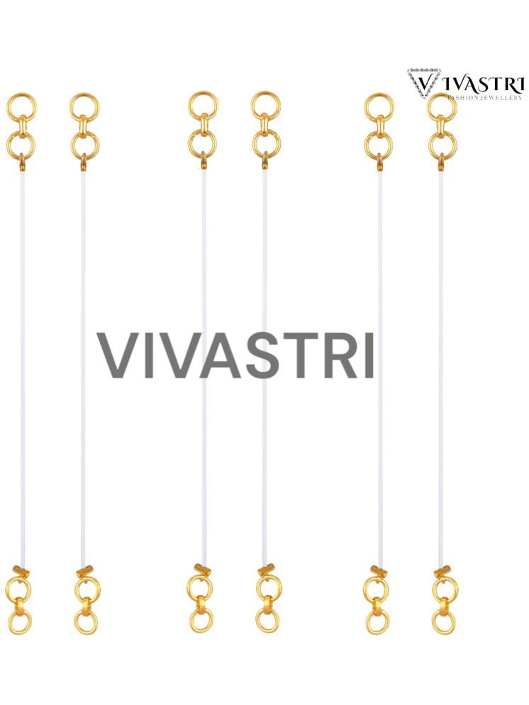     			VIVASTRI White EarCuff Earrings ( Pack of 3 )