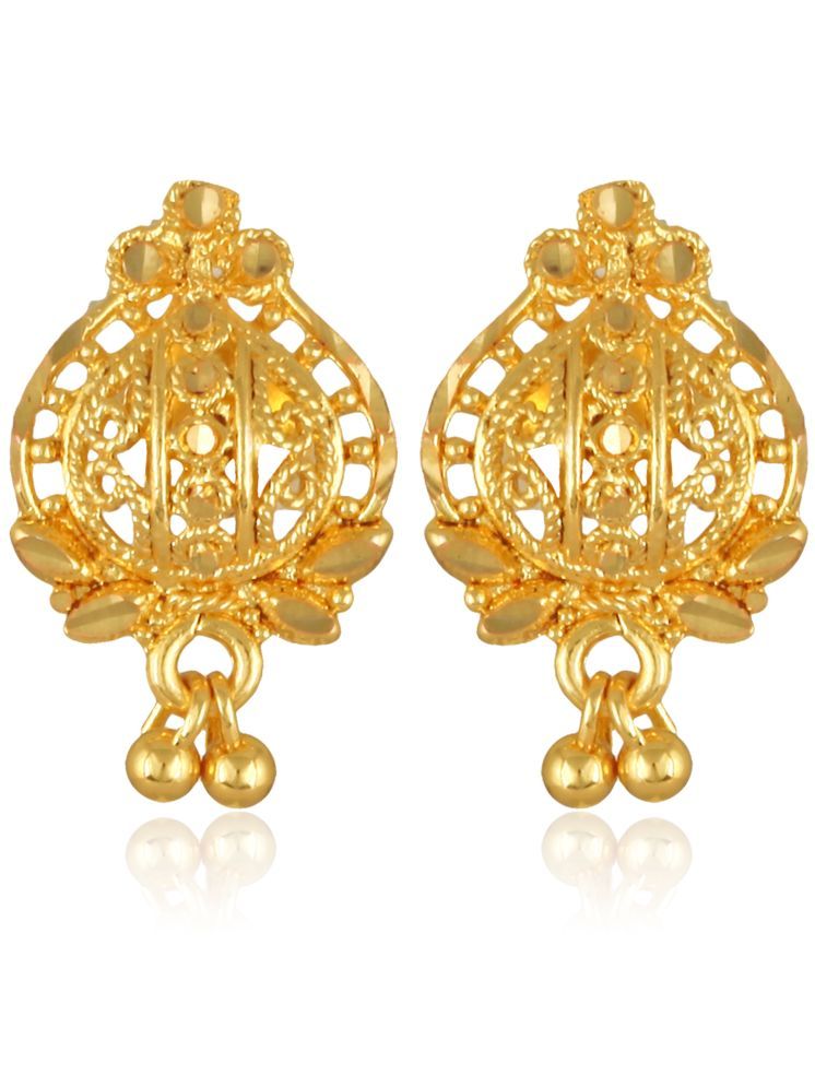     			Vighnaharta Golden Drop Earrings ( Pack of 1 )