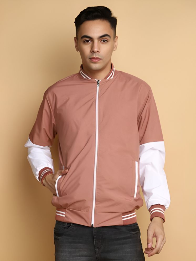     			plusperfaction Polyester Men's Casual Jacket - Peach ( Pack of 1 )