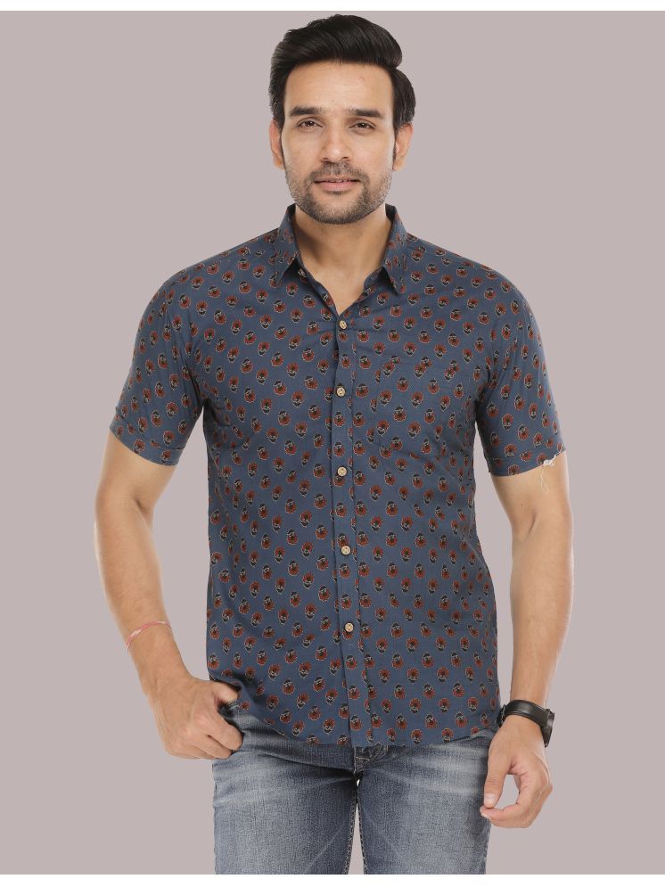     			ravishree Cotton Blend Regular Fit Printed Half Sleeves Men's Casual Shirt - Multicolor ( Pack of 1 )