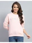 Monte Carlo Cotton Blend Women's Non Zippered Sweatshirt ( Pink )