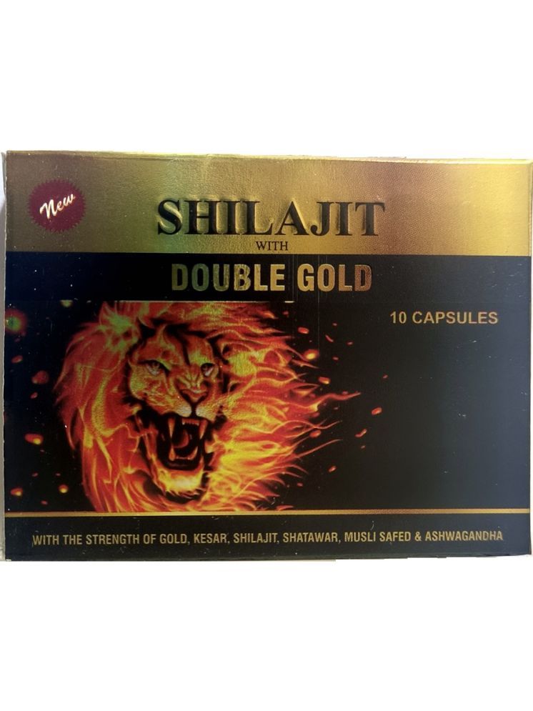     			Shilajit With Double Gold Ayurvedic Caps - 1x10 no.s (Pack Of 2)